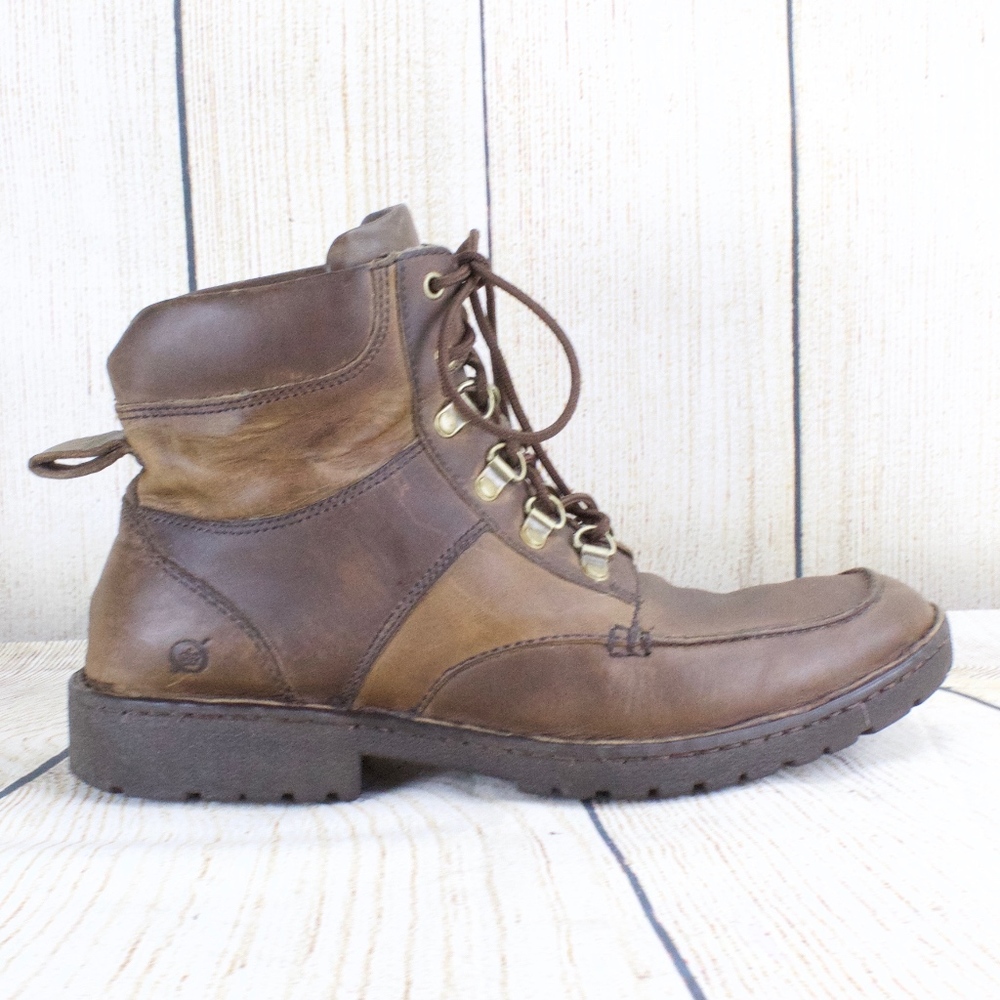 Born Lace Up Boot Two Tone Brown Ankle Chukka Boot - Picture 1 of 8